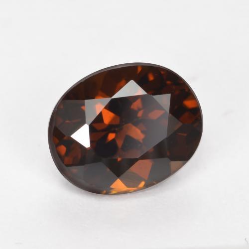 Piccolo Granato Pan di zenzero marrone naturale da 1.31 ct, Taglio ovale, VVS-VS