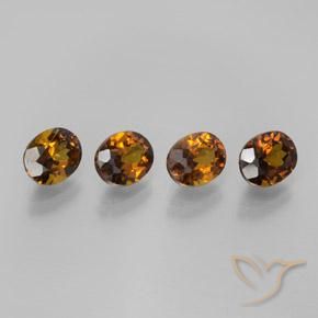 Gemme di Piccolo Granato Marrone caldo naturale da 4.00 ct, Ovale, VVS-VS