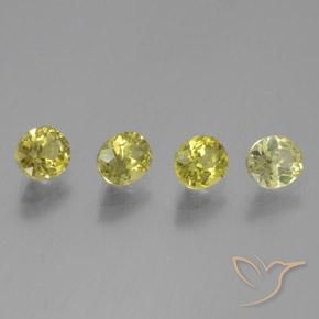 Gemme di Piccolo Granato Giallo medio naturale da 2.45 ct, Ovale, VVS-VS