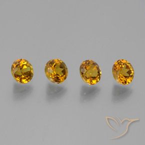 Gemme di Piccolo Granato Arancio Medio naturale da 2.58 ct, Rotondo, VVS