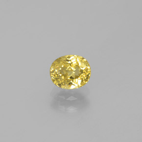 Piccolo Granato Verde dorato naturale da 0.84 ct, Taglio ovale, VVS