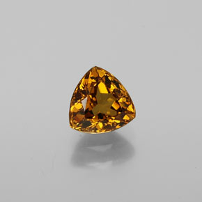 Piccolo Granato Oro verdastro naturale da 0.86 ct, Taglio trillion, VS