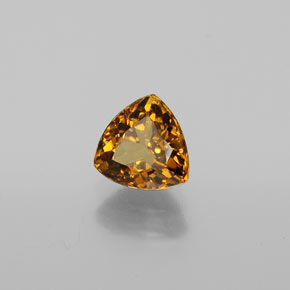 Piccolo Granato Oro verdastro naturale da 0.86 ct, Taglio trillion, VS