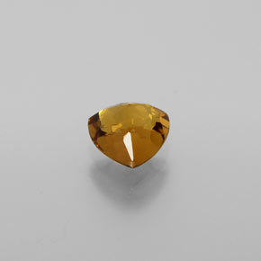 Piccolo Granato Oro verdastro naturale da 0.86 ct, Taglio trillion, VS