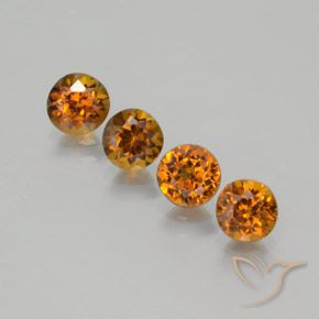 2.36ctw Naturale Arancio Medio Granato del Mali, Rotondo, VVS-VS