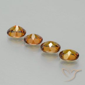 Gemme di Piccolo Granato Arancio brunastro intenso naturale da 2.93 ct, Ovale, VVS-VS
