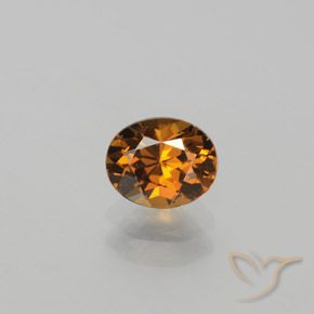 Piccolo Granato Light Earth Orange naturale da 0.92 ct, Taglio ovale, VVS-VS