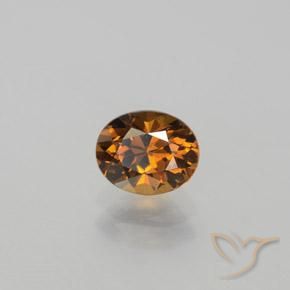 Piccolo Granato Light Earth Orange naturale da 0.92 ct, Taglio ovale, VVS-VS