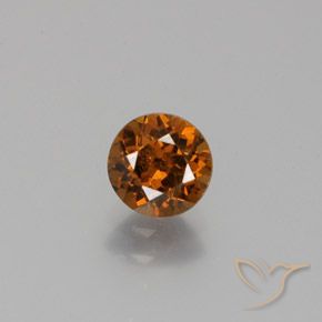 Piccolo Granato Pan di zenzero marrone naturale da 0.98 ct, Taglio rotondo, VVS-VS