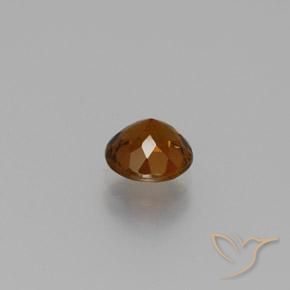 Piccolo Granato Pan di zenzero marrone naturale da 0.98 ct, Taglio rotondo, VVS-VS