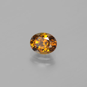 Piccolo Granato Oro verdastro naturale da 1.09 ct, Taglio ovale, VVS
