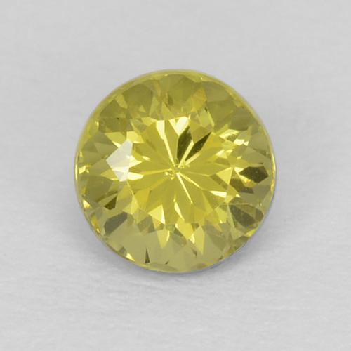Piccolo Granato Verde dorato naturale da 0.33 ct, Taglio rotondo, VVS-VS