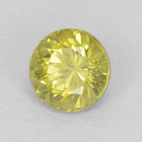 Piccolo Granato Verde dorato naturale da 0.33 ct, Taglio rotondo, VVS-VS