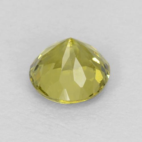 Piccolo Granato Verde dorato naturale da 0.33 ct, Taglio rotondo, VVS-VS