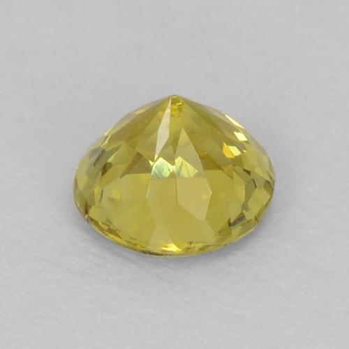 Piccolo Granato Giallo verdastro naturale da 0.30 ct, Taglio rotondo, VVS-VS