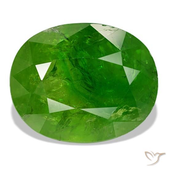 17.61ct verde granato del mali, ovale, SI-I1