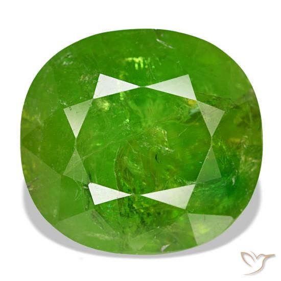 19.12ct verde granato del mali, cuscino, SI-I1