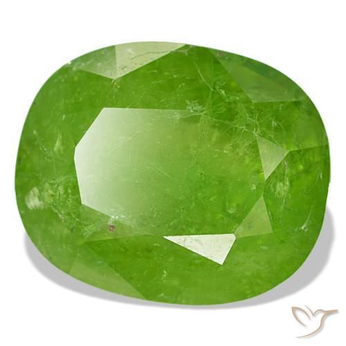 Granato del mali naturale verde da 24,80 ct, taglio a cuscino, SI-I1