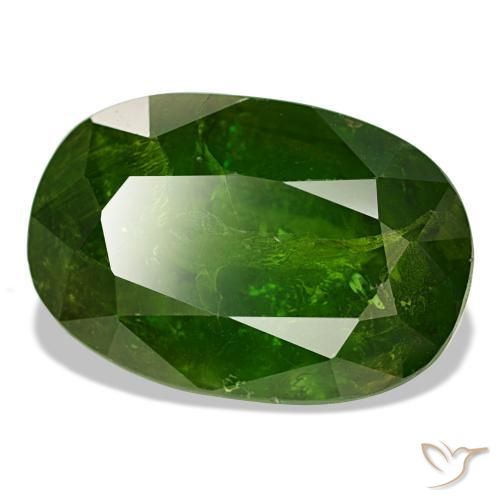 Granato del mali naturale verde da 11,48 ct, taglio ovale, SI-I1