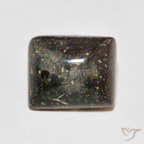 8.92ct Naturale Multicolore Matrix Opal, Taglio a baguette, Opaco