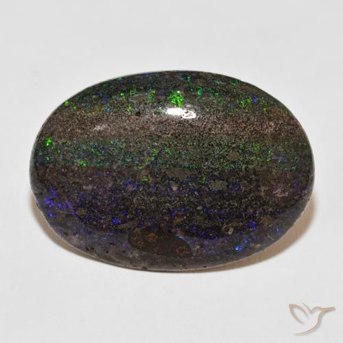24.47ct Naturale Multicolore Matrix Opal, Ovale, Opaco