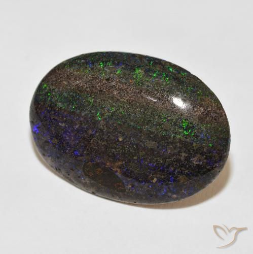 Matrice Opale Multicolore naturale da 24.47 ct, Ovale, Opaco