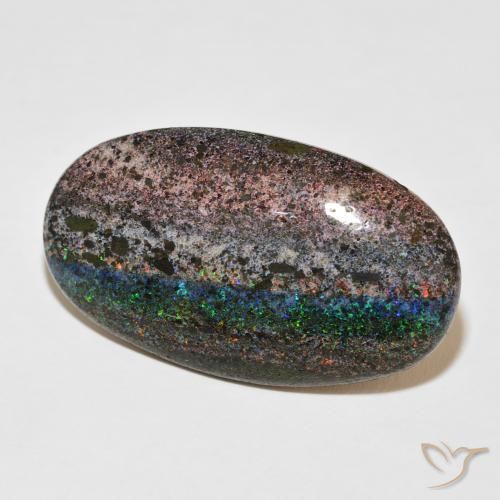 Matrice Opale Multicolore naturale da 47.65 ct, Ovale, Opaco