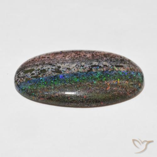 Matrice Opale Multicolore naturale da 47.65 ct, Ovale, Opaco