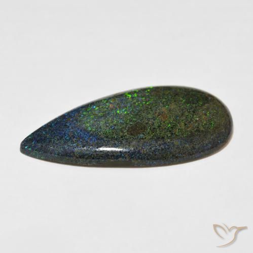 Matrice Opale Multicolore naturale da 31.16 ct, Forma a pera, Opaco