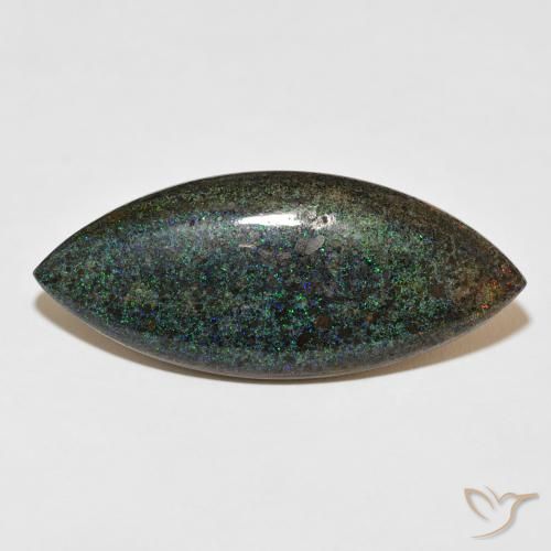31.67ct Naturale Multicolore Matrix Opal, Taglio marquise, Opaco