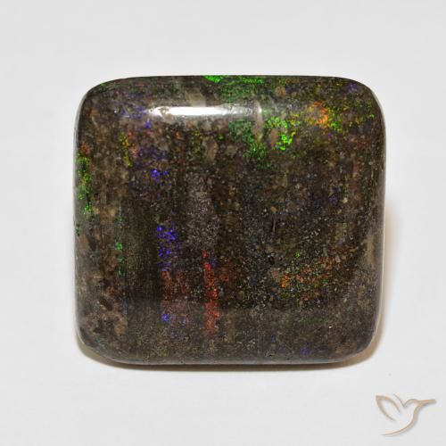 51.05ct Naturale Multicolore Matrix Opal, Cuscino, Opaco