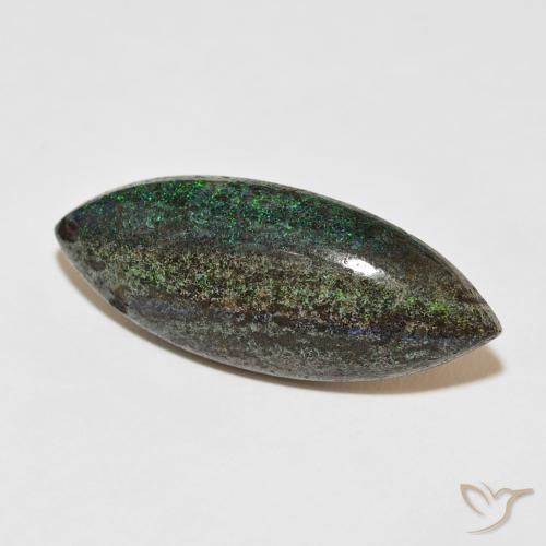 Matrice Opale Multicolore naturale da 17.31 ct, Taglio marquise, Opaco