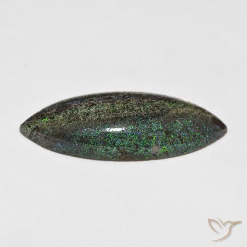 Matrice Opale Multicolore naturale da 17.31 ct, Taglio marquise, Opaco