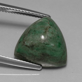 Maw-sit-sit naturale verde da 12,52 ct, trillion, opaco
