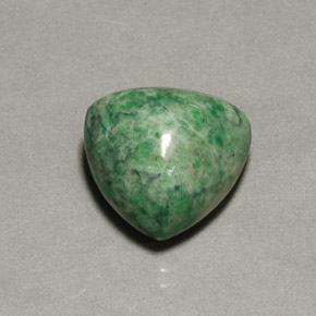 Maw-sit-sit naturale verde da 12,16 ct, trillion, opaco