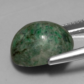 Maw-sit-sit naturale verde da 9,84 ct, taglio ovale, opaco