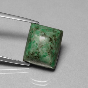 Maw-sit-sit naturale verde da 13,00 ct, baguette, opaco