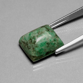 Maw-sit-sit naturale verde da 13,00 ct, baguette, opaco