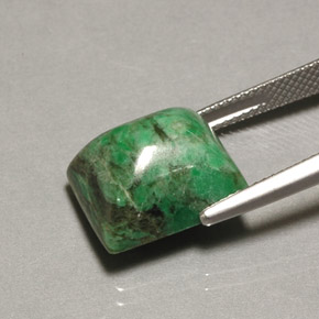 Maw-sit-sit naturale verde da 13,48 ct, baguette, opaco