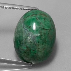 Maw-sit-sit naturale verde da 13,90 ct, taglio ovale, opaco