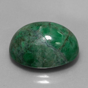 Maw-sit-sit naturale verde da 13,90 ct, taglio ovale, opaco