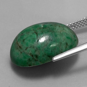 Maw-sit-sit naturale verde da 13,90 ct, taglio ovale, opaco