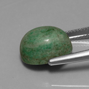 Maw-sit-sit naturale verde da 9,19 ct, taglio ovale, opaco