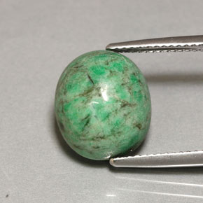 Maw-sit-sit naturale verde da 8,41 ct, taglio ovale, opaco