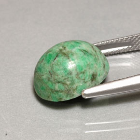 Maw-sit-sit naturale verde da 8,41 ct, taglio ovale, opaco