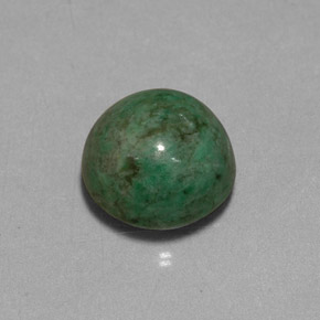 Maw-sit-sit verde naturale da 7,15 ct, taglio rotondo, opaco