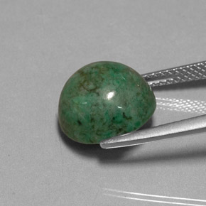 Maw-sit-sit verde naturale da 7,15 ct, taglio rotondo, opaco