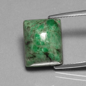 Maw-sit-sit naturale verde da 15,19 ct, baguette, opaco