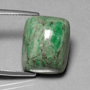 Maw-sit-sit naturale verde da 20,95 ct, taglio a cuscino, opaco