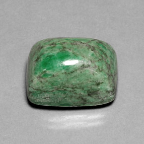 Maw-sit-sit naturale verde da 20,95 ct, taglio a cuscino, opaco